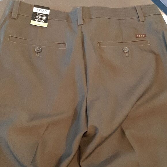 IZOD Perform Gray Pinstripe Dress Pants NWT - Picture 12 of 15